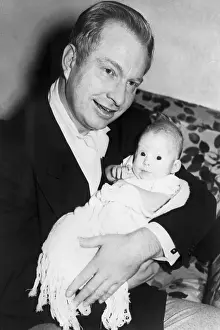 Baby Girl Prints: Writer L. Ron Hubbard Holding His Infant Daughter