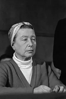 Kerchief Prints: Writer Simone de Beauvoir