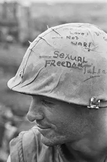 Con Thien Prints: Writing on Marine's Helmet