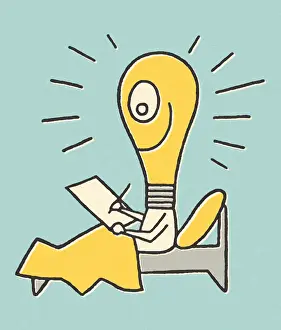Illuminate Prints: Writing Down A Sudden Idea While In Bed
