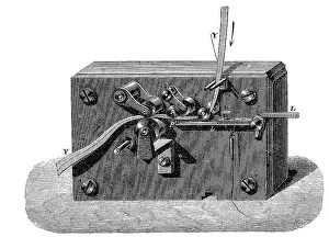 Memory Prints: Writing telegraph, ca 1870, digitally restored reproduction of a 19th century original