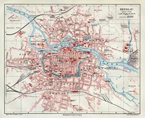 Images Dated 19th March 2017: Wroclaw city map 1895
