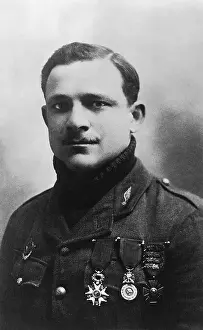 Medal Prints: WWI Flying Ace Raoul Lufbery