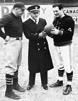 Chicago Bears Prints: W.Winchell, G.Halas&S.Luckman At P.Ground