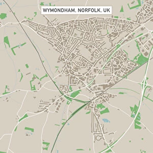 Street Map Collection: Wymondham Norfolk UK City Street Map