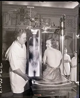 Radiography Prints: X-Ray of Judith Allen's Perfect Back