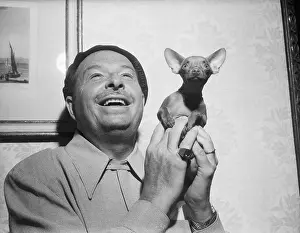 Xavier Cugat with His Dog Poquito