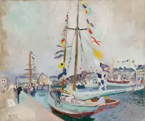 Poetry Prints: Yacht With Flags At Le Havre. Creator: Dufy