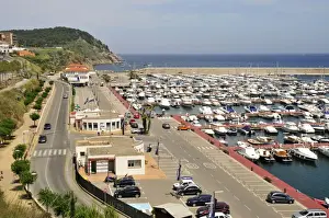 Motor Boat Prints: Yacht port of Palamos, Costa Brava, Spain, Iberian Peninsula, Europe