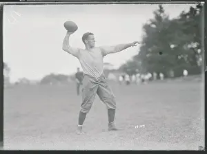Connecticut Prints: Yale Football Player in Throwing Stance