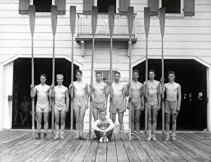 Yale Team Posing Together at Gales Ferry