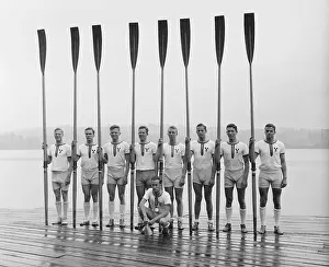Connecticut Prints: Yale Varsity Crew Team Posing Together