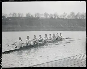 Yale Varsity Crew Team Practicing