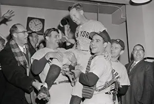 Yankee Baseball Stars Celebrating Win