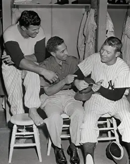 Yankee Players Sitting in Locker Room