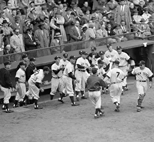 Congratulating Prints: Yankees Congratulating Mickey Mantle