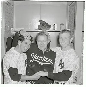 Yankees Players in Locker Room