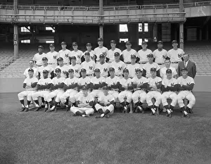 Yankees Posing For Group Portrait