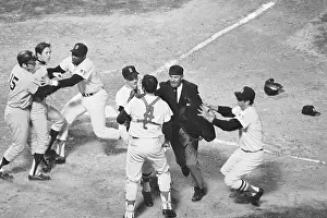 Yankees and Red Socks Arguing During Game