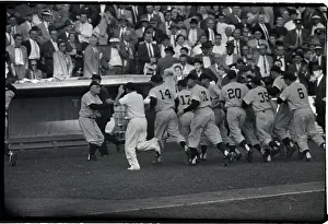 Yankees Running Into Dugout