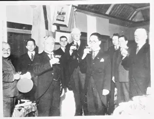 Yasuya Uchida Toasting with Representative