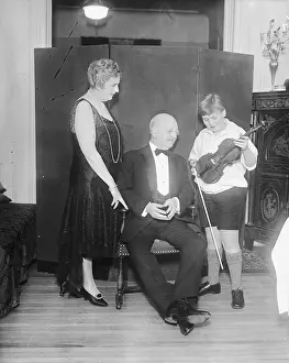 Yehudi Menuhin with Gift from Wealthy Couple