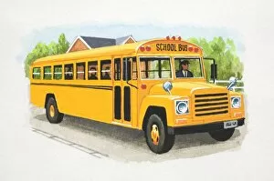 Driver Gallery: Yellow American school bus