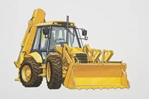 Images Dated 14th June 2006: Yellow backhoe loader