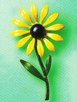Captivating Art Illustrations Collection: Yellow and Black Flower