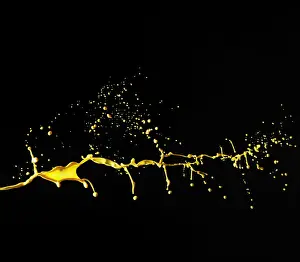 Prints of Yellow color splash in studio Stone Prints: Yellow color splash