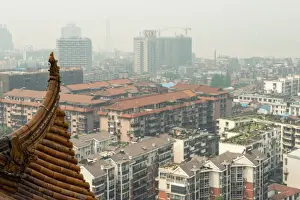 Wuhan Prints: Yellow Crane Tower temple Landmark Travel Destinat