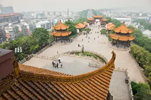 Wuhan Prints: Yellow Crane Tower temple Landmark Travel Destinat