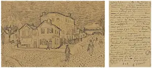 Prints of The Yellow House (The street), Letter to Theo from Arles, Saturday, 29 September 1888. Found in the collection of Van Gogh Museum, Amsterdam. (Photo by Fine Art Images/Heritage Images/Getty Images) Echoes of Genius: Timeless Reproductions of a Master’s Vision: The Yellow House (The street), Letter to Theo from Arles