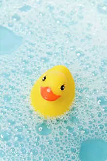 Foam Gallery: Yellow rubber duck in water