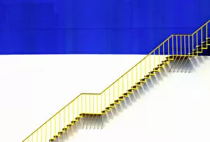 Artistic and Creative Abstract Architecture Art Gallery: The yellow staircase