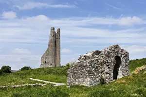 Neglected Prints: Yellow Steeple, remains of the town wall, Trim, County Meath, Leinster, Ireland, Europe