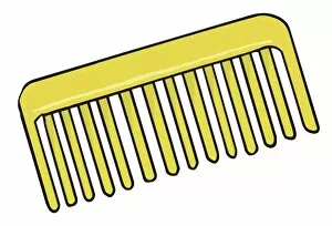Yellow wide-tooth comb