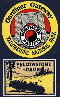 Sticker Prints: Yellowstone National Park Souvenir