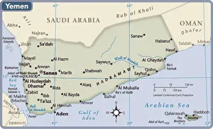 Yemen country map