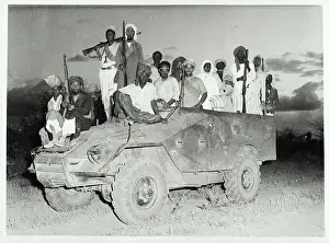 Yemen Tribesmen on Vehicle with Weapons