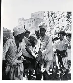Aden Prints: Yemeni Tribesmen Carry Wounded Man