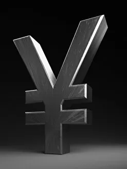 Images Dated 8th November 2012: Yen symbol, 3D illustration