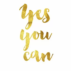 Textured Gallery: Yes you can gold foil message