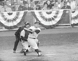 Yogi Berra Batting In World Series Game