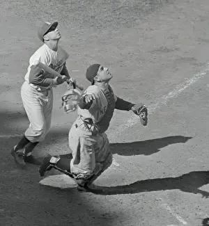 Yogi Berra Catching Fly Ball