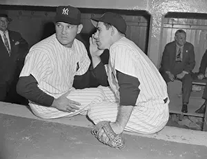 Yogi Berra Confiding to Allie Reynolds