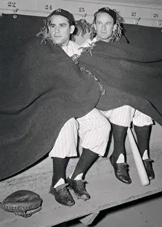 Wrapped Prints: Yogi Berra and McQuinn Wrapped in Blankets