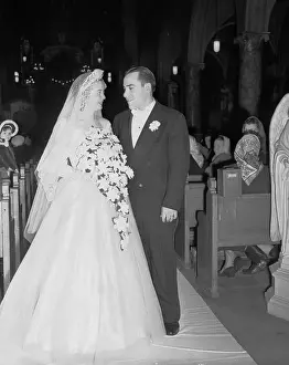Yogi Berra with Newlywed Wife