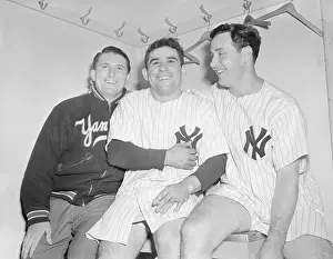 Yogi Berra and Players Sitting