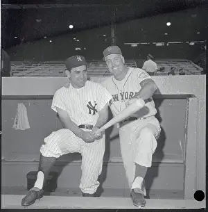 Yogi Berra Posing with Duke Snider